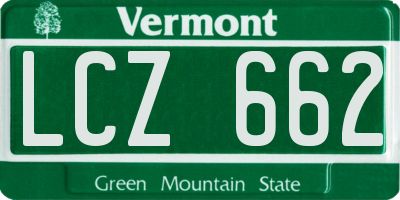 VT license plate LCZ662