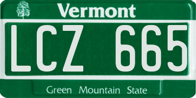 VT license plate LCZ665