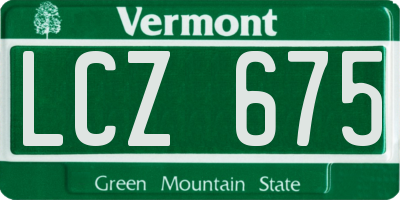 VT license plate LCZ675