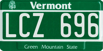 VT license plate LCZ696
