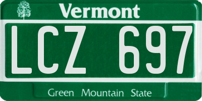 VT license plate LCZ697