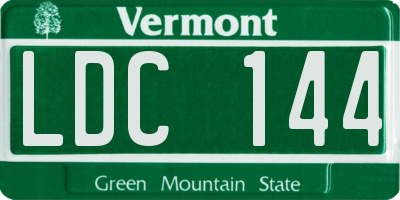 VT license plate LDC144