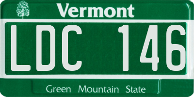 VT license plate LDC146