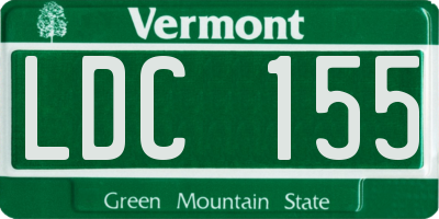 VT license plate LDC155