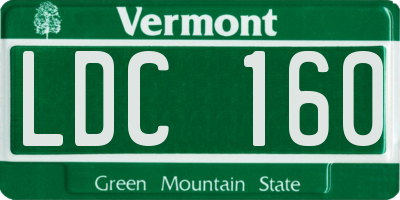 VT license plate LDC160