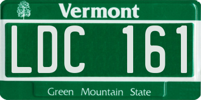 VT license plate LDC161