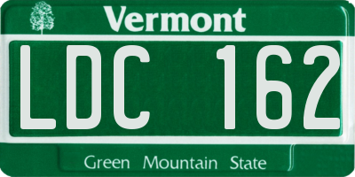 VT license plate LDC162