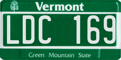 VT license plate LDC169