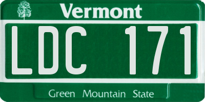 VT license plate LDC171