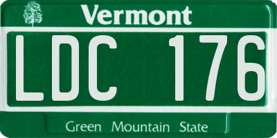 VT license plate LDC176