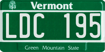 VT license plate LDC195