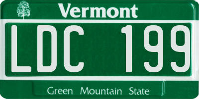 VT license plate LDC199