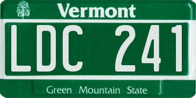 VT license plate LDC241