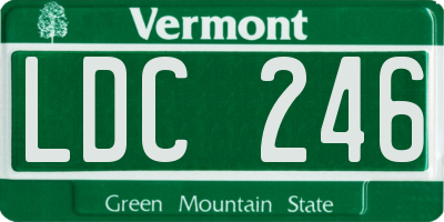 VT license plate LDC246