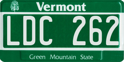 VT license plate LDC262