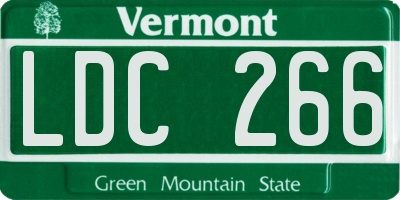 VT license plate LDC266
