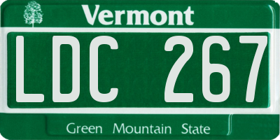 VT license plate LDC267