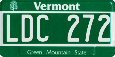 VT license plate LDC272