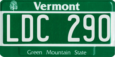 VT license plate LDC290