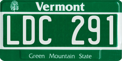 VT license plate LDC291
