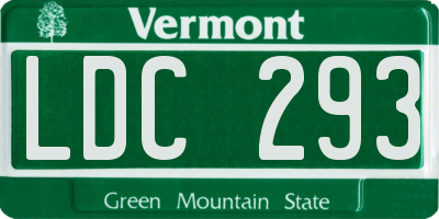 VT license plate LDC293