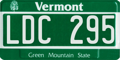 VT license plate LDC295
