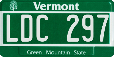 VT license plate LDC297