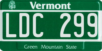 VT license plate LDC299