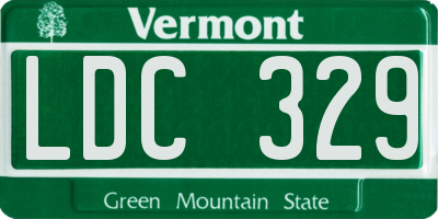 VT license plate LDC329