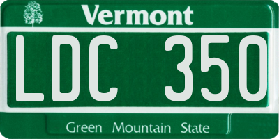 VT license plate LDC350