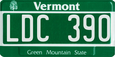 VT license plate LDC390