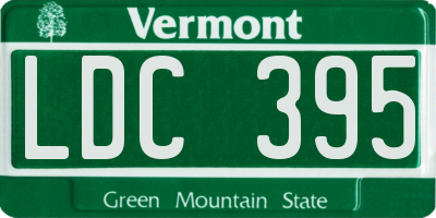 VT license plate LDC395