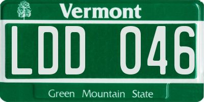 VT license plate LDD046
