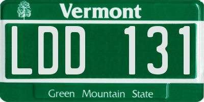 VT license plate LDD131