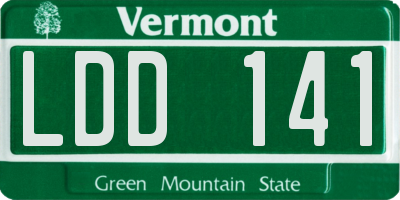 VT license plate LDD141