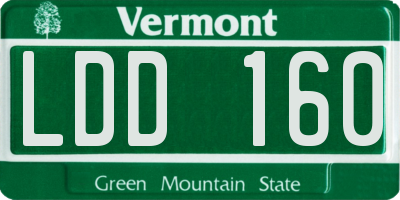 VT license plate LDD160
