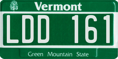 VT license plate LDD161