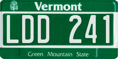 VT license plate LDD241