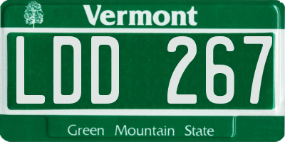 VT license plate LDD267