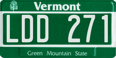 VT license plate LDD271