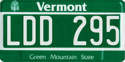 VT license plate LDD295