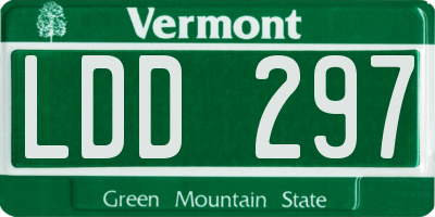 VT license plate LDD297