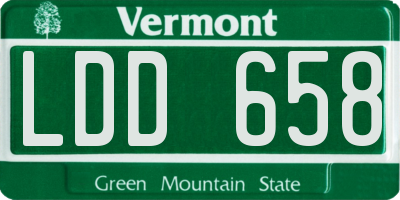 VT license plate LDD658