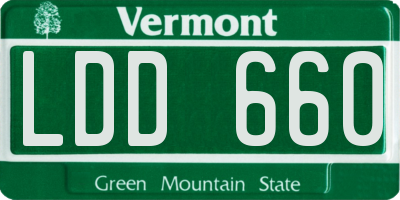 VT license plate LDD660