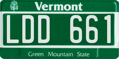 VT license plate LDD661