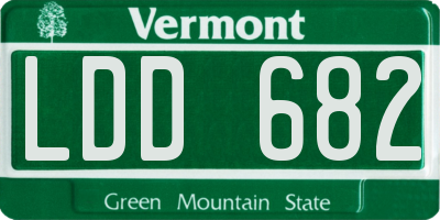 VT license plate LDD682