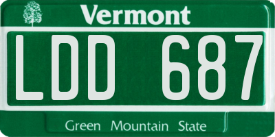 VT license plate LDD687