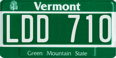 VT license plate LDD710