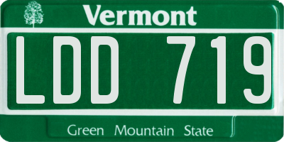 VT license plate LDD719