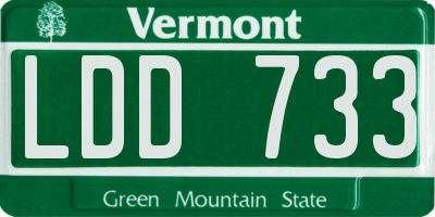 VT license plate LDD733